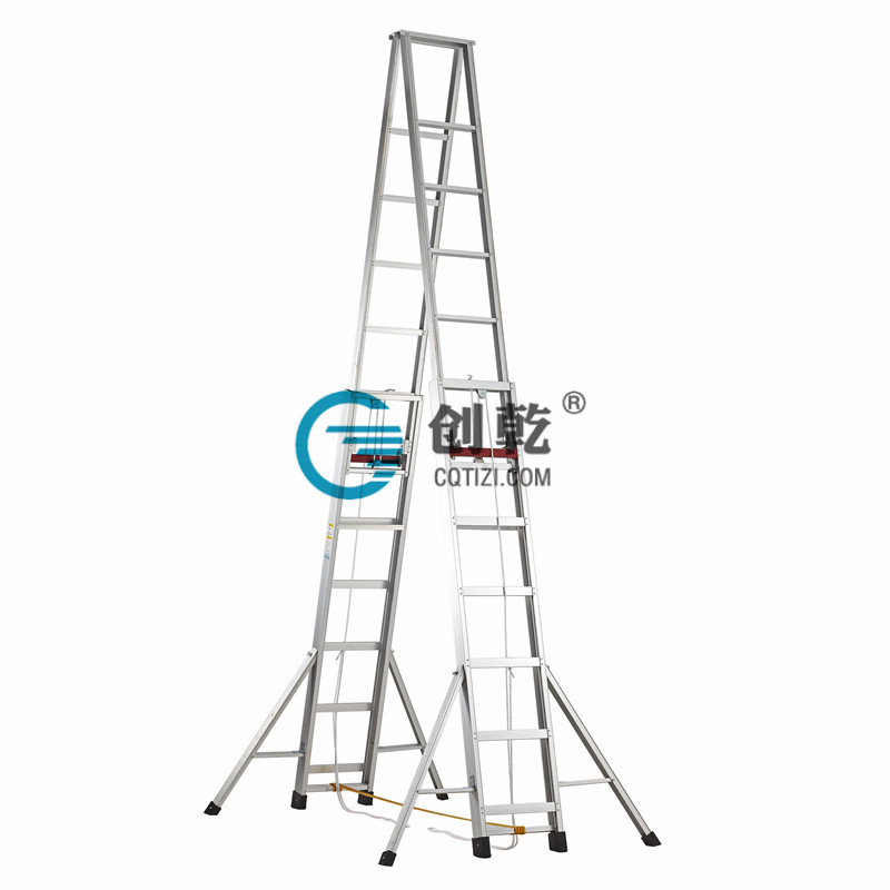 【柳州】經銷客戶采購10米人字拉升梯，加厚