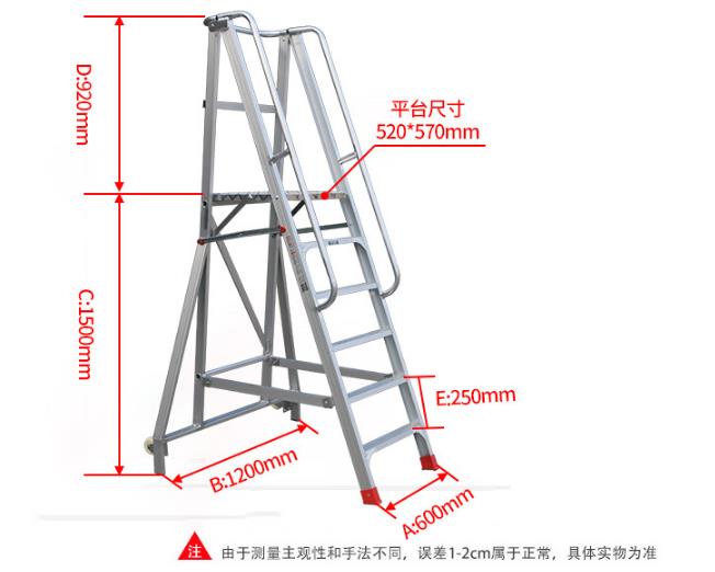 機械操作工作平臺可折疊安全梯